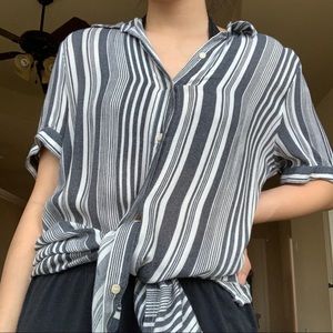 Oversized Striped Top